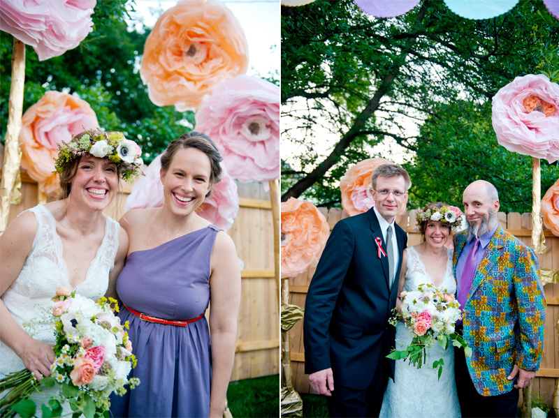 funky outdoor wedding party in minneapolis