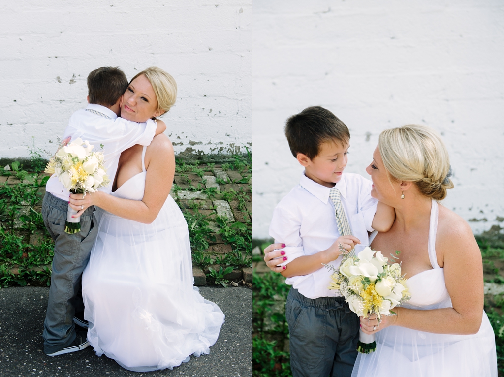 Bride and Son during wedding in Minnesota