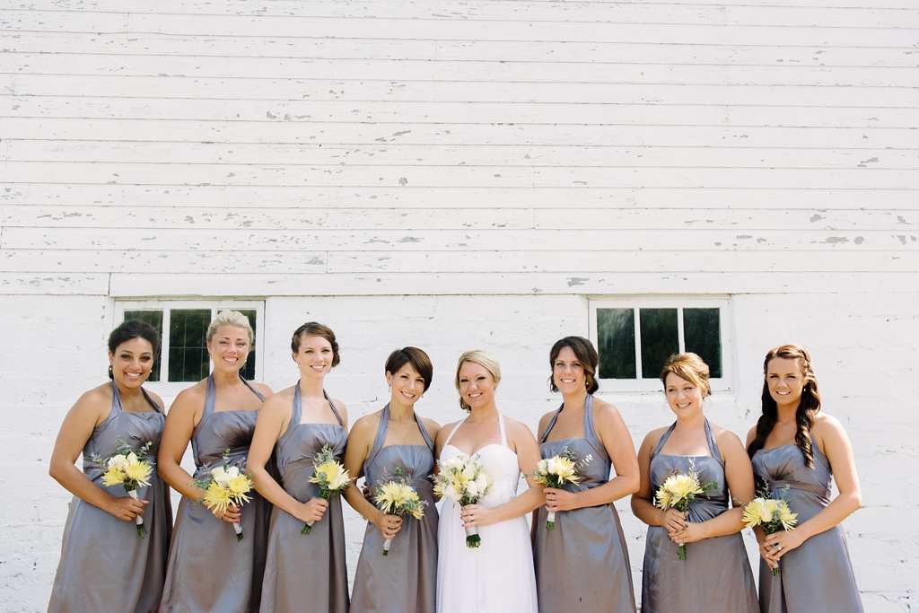 Bridesmaids photo during Minnesota Farm Wedding in the Twin cities