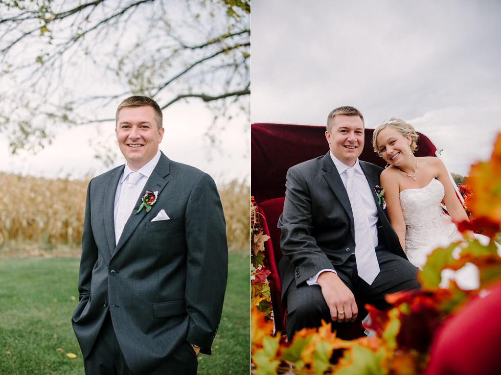 bride and groom portraits at wisconsin winery wedding