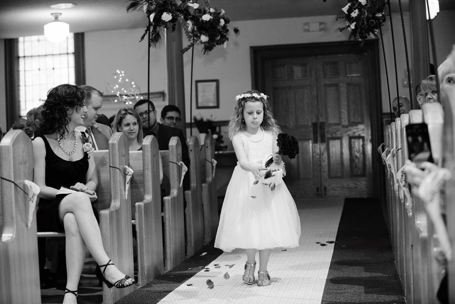 flower girl church wedding photographer
