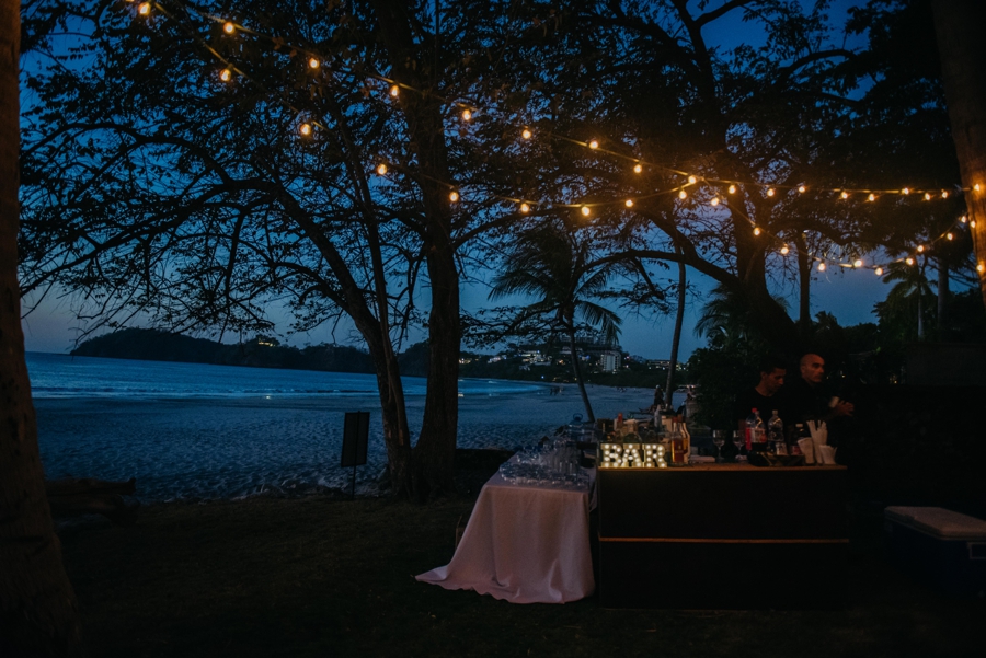 outdoor destination wedding reception