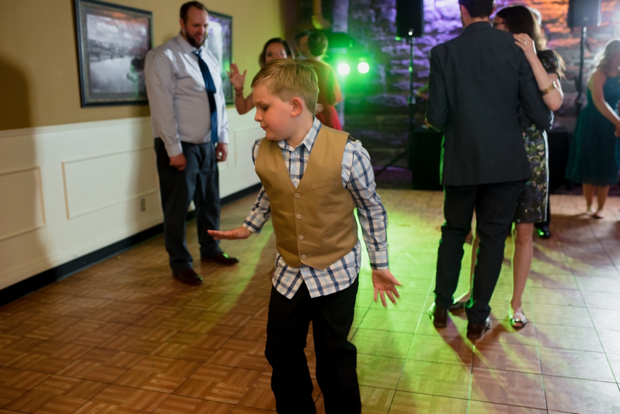 boy dancing at minnesota wedding reception