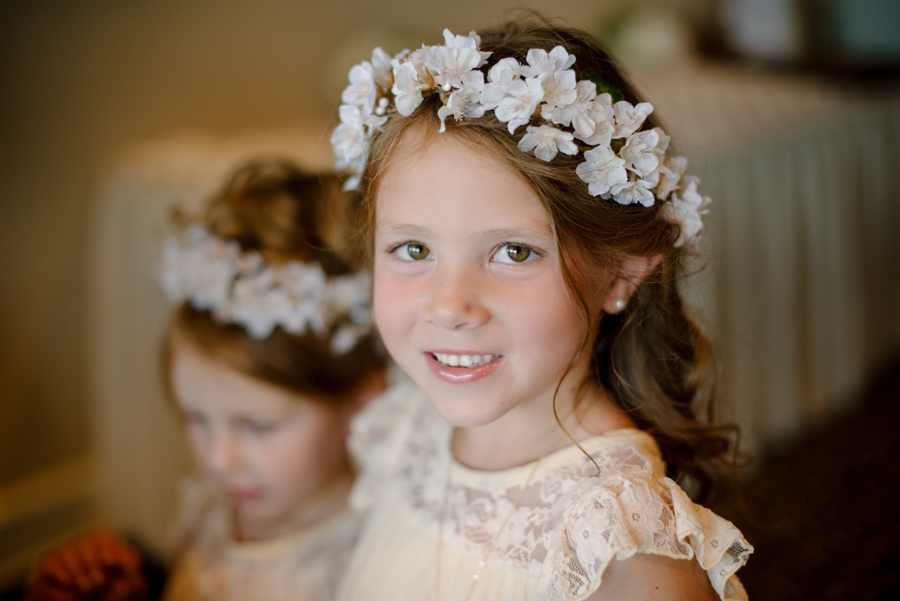 flower girl candid close up photo
