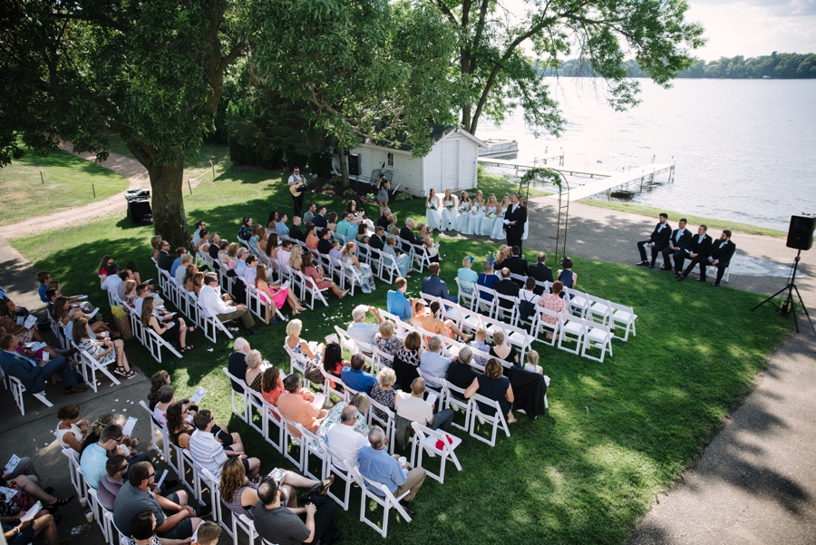 Lakeside wisconsin wedding ceremony photos