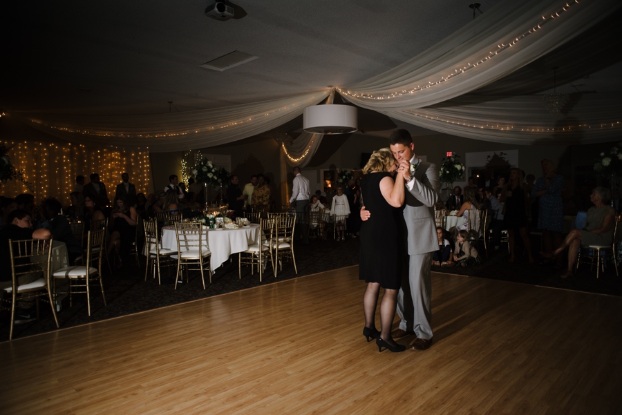 groom dancing with mother at saint croix reception