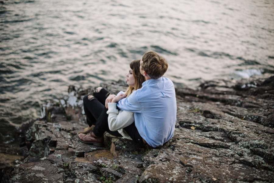 lake superior engagement session in northern minnesota