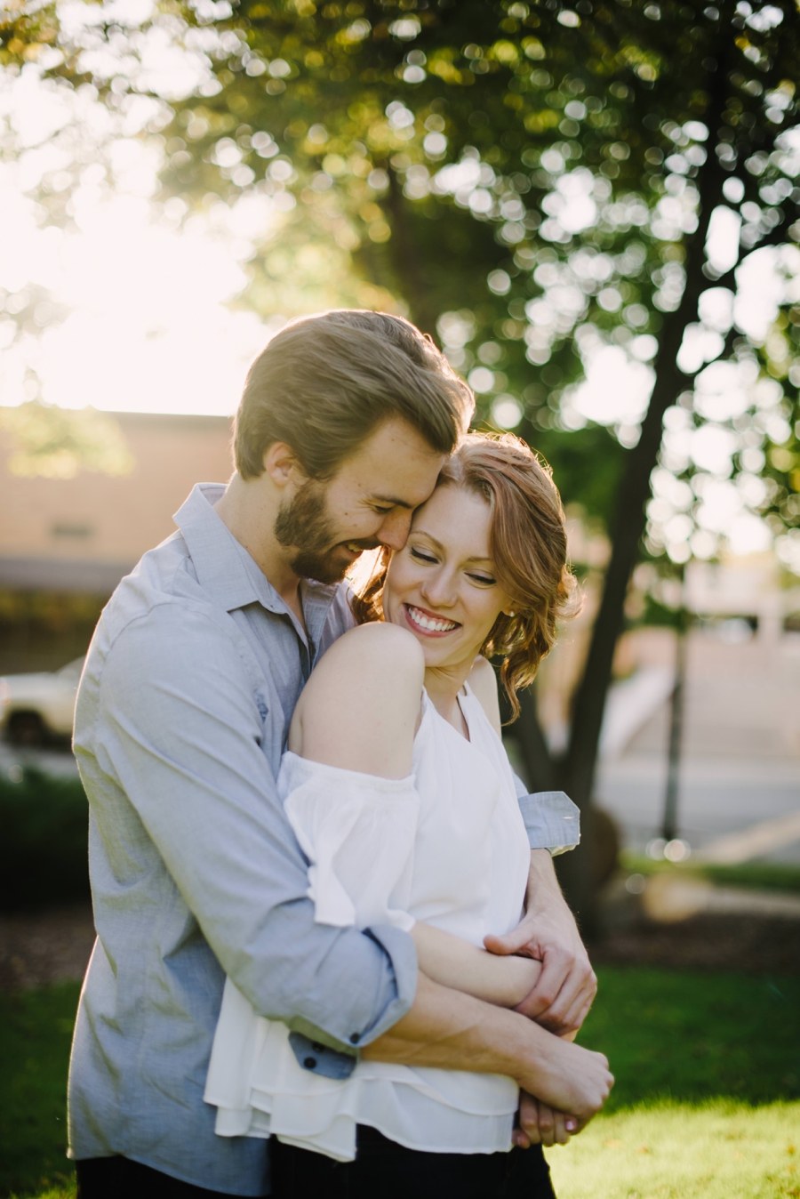 Twin Cities natural engagement portraits during sunset