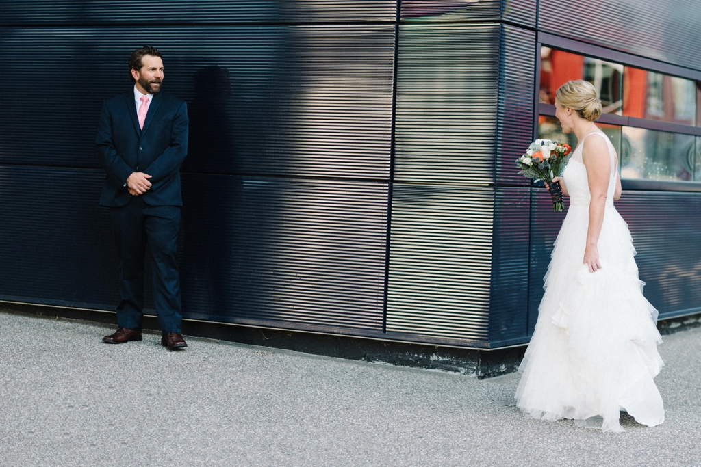 Minneapolis Wedding Photos, First Look of Bride and Groom