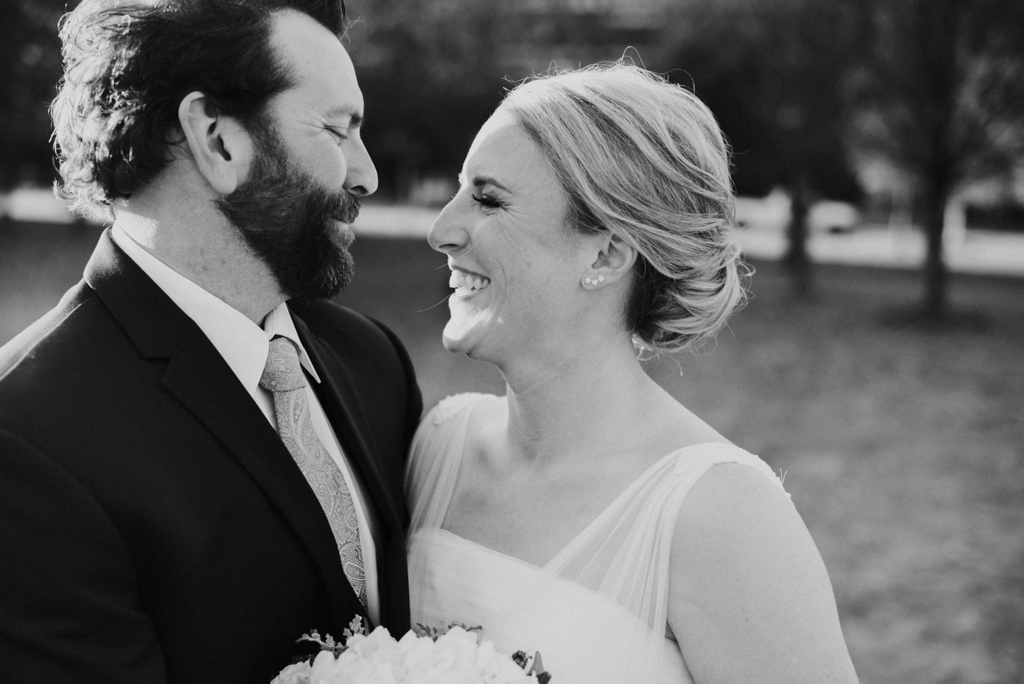 Minnesota Wedding Couple laughing in love