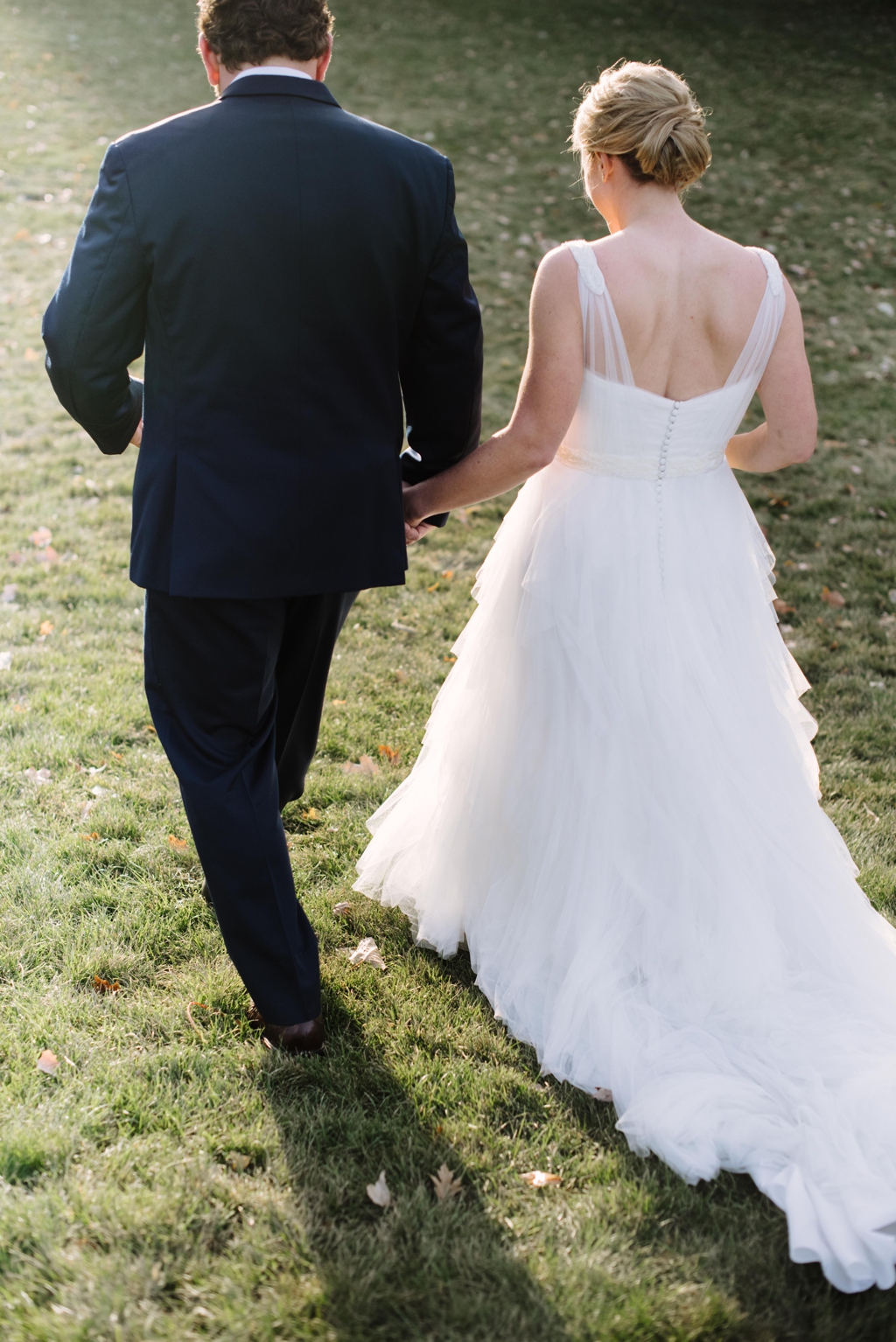 Minnesota Romantic Fall Photos, Couple Walking away holding hands