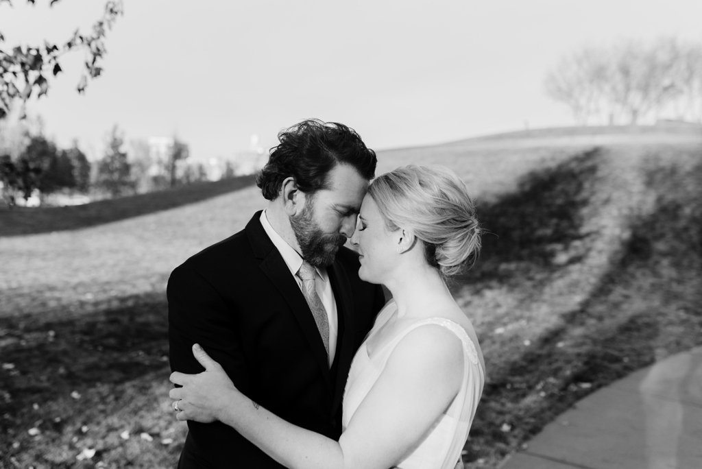 Minnesota Bride and Groom Photos in Black and White