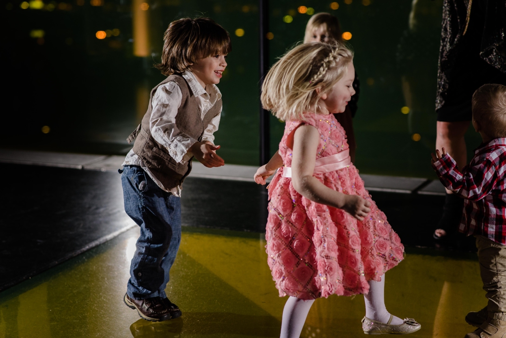 Children dancing during Minneapolis Guthrie Wedding