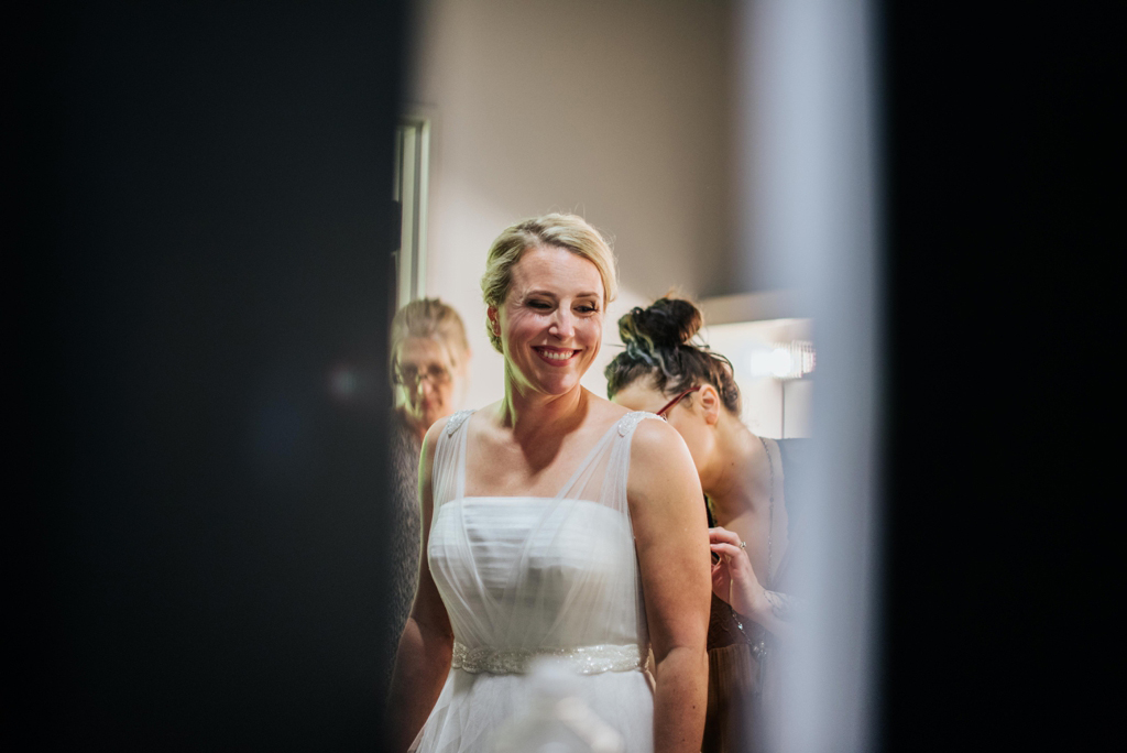 Minnesota Bride getting ready before the Ceremony
