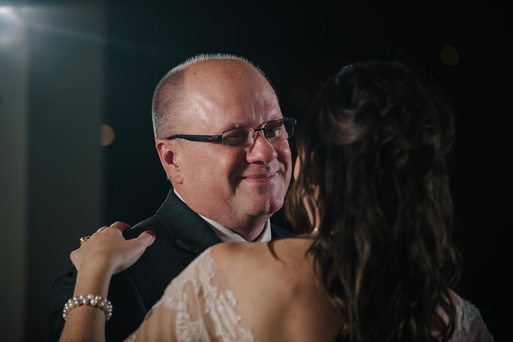 father daughter dance wedding portrait during reception
