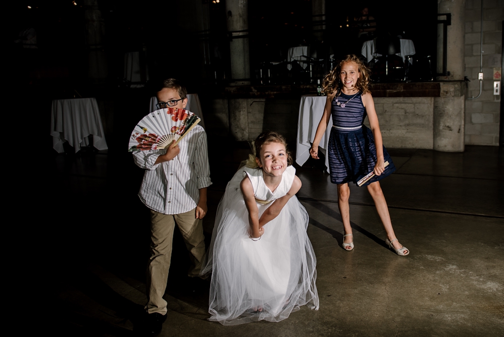 kids dance at wedding reception