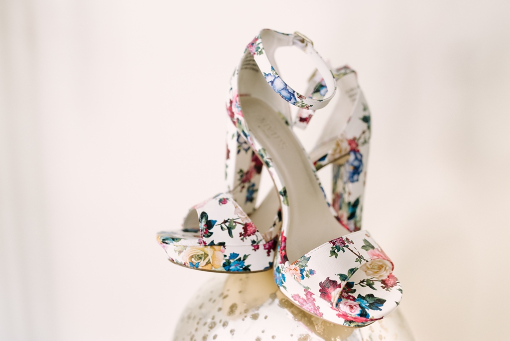 Floral Bridal Shoes detail photography