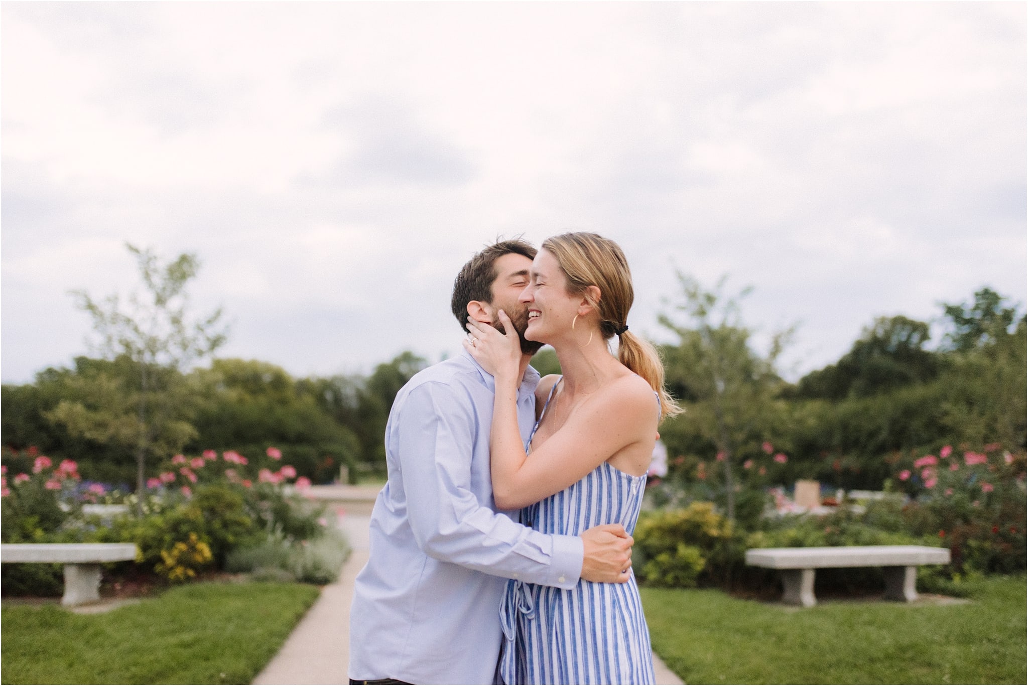 surprise engagement session minneapolis rose garden