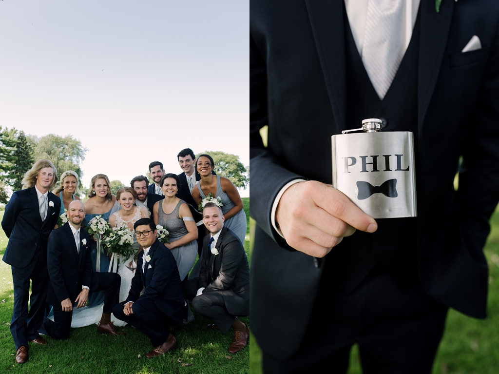 wedding party and personalized groomsmen gift