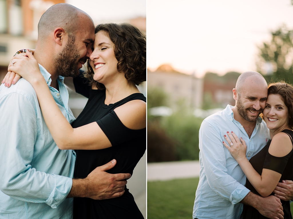 newly engaged couple celebrate proposal in stillwater minnesota
