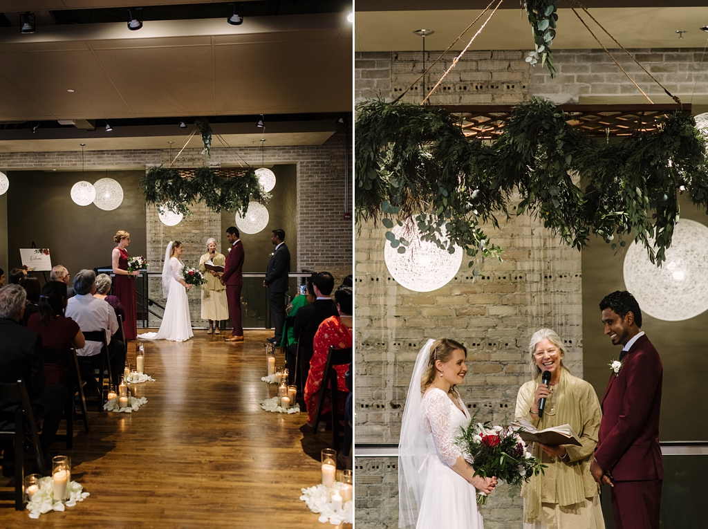 wedding ceremony at five event center minneapolis