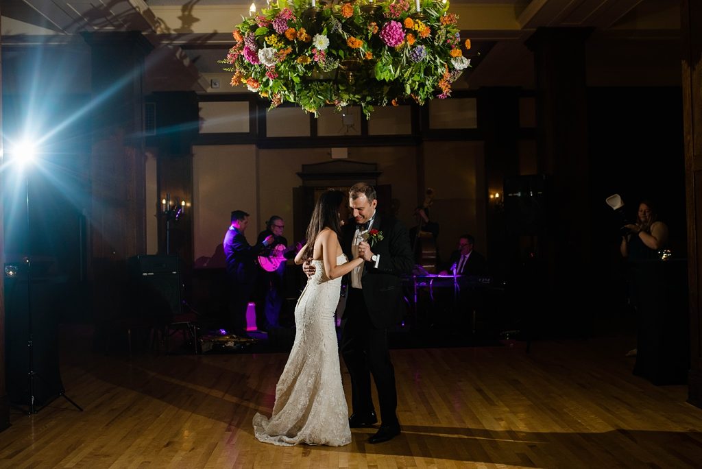 first dance at wedding reception in the minneapolis club
