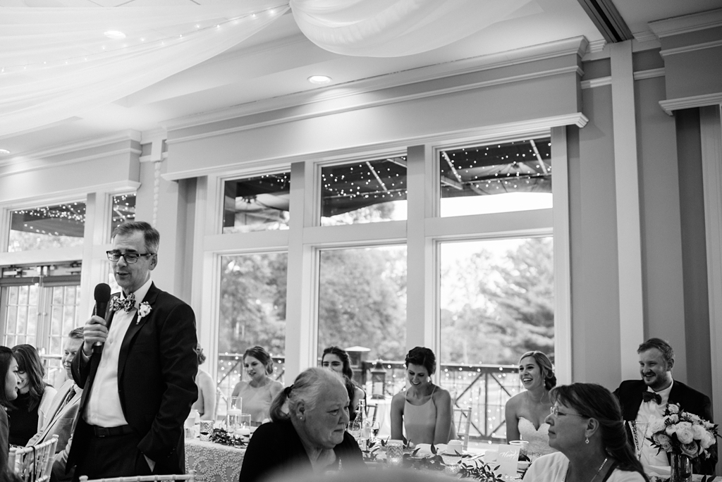 father of bride gives reception speech