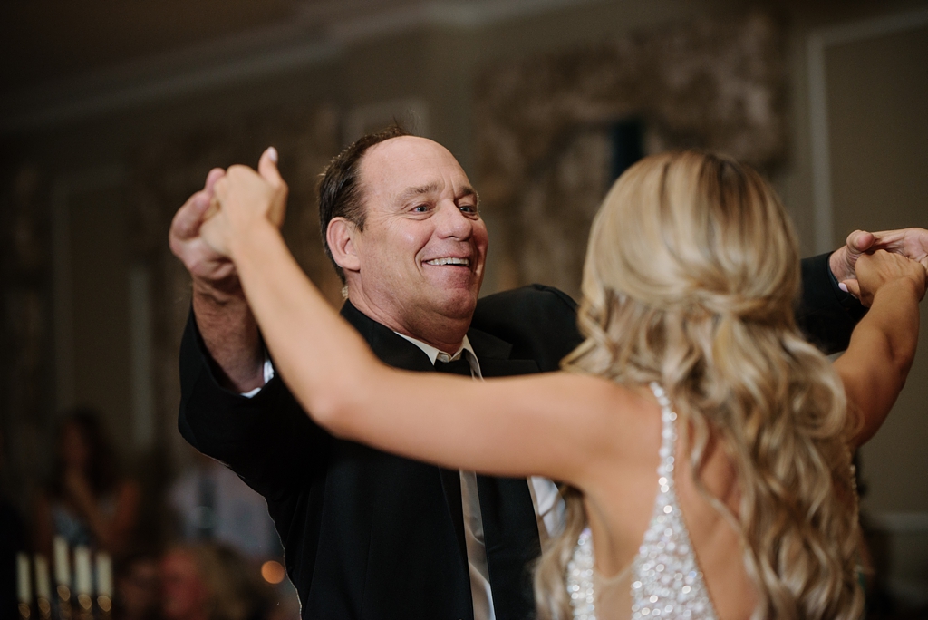 bride dances with father at minnesota wedding reception