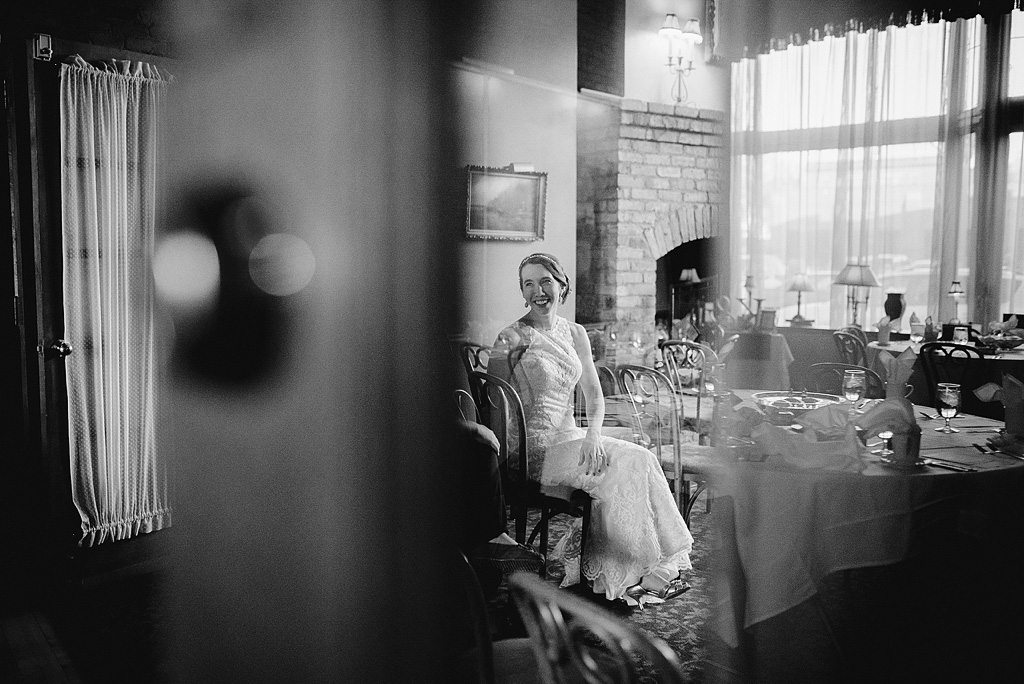 bride getting ready before surprise wedding