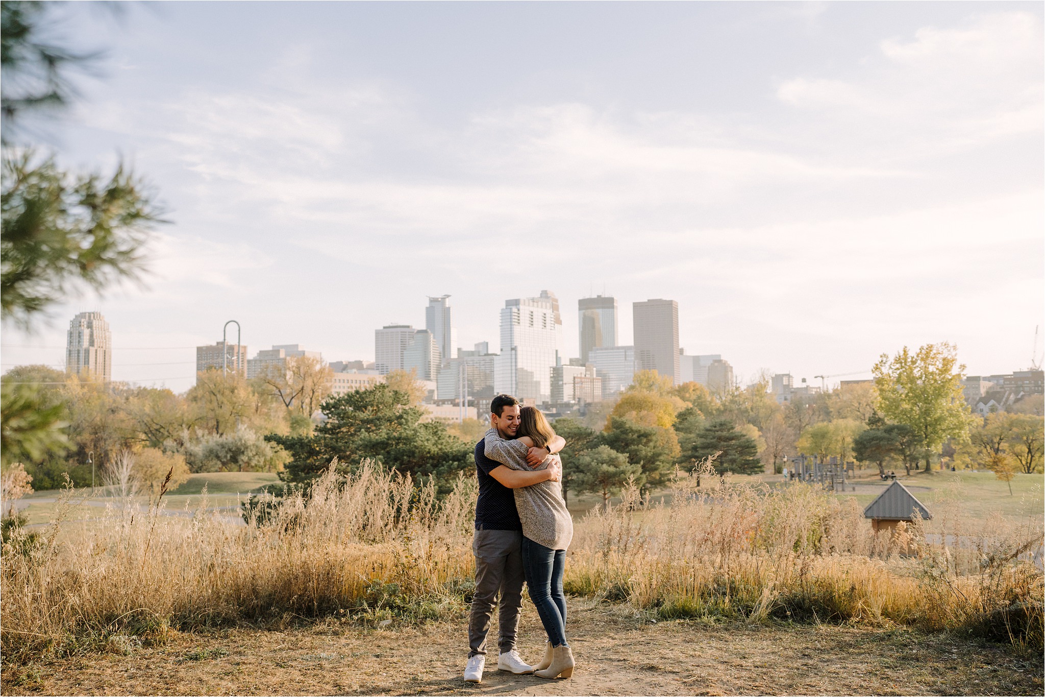 Surprise Engagement Photos at Boom Island Park Northeast 