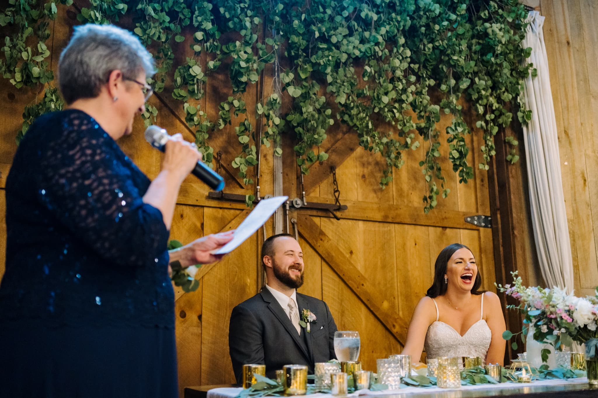 creekside farm wedding reception toasts
